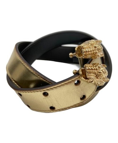 GUCCI                    Double Tiger Head Belt gold 65/26/037/1192