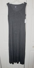 Tank Dress Womens XS Maxi  gray Essentials