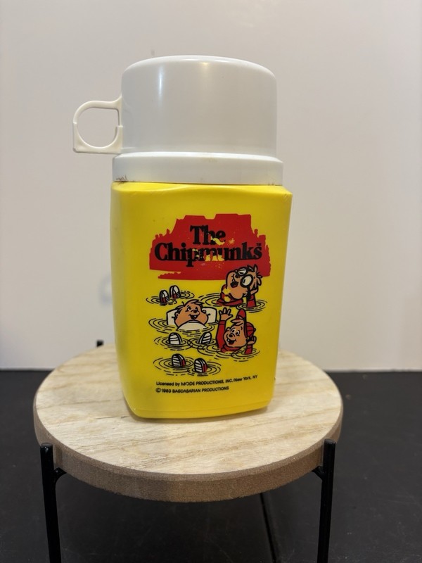 Vintage The Chipmunks Thermos 8oz 1983 Bagdasarian Products
