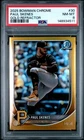 2025 Bowman Chrome #30 Paul Skenes Gold Refractor Number Match! PSA 8 #30/50
