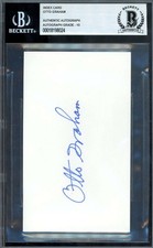 Otto Graham Gem Mint 10 Beckett BAS Signed 3x5 Index Card Browns Autograph