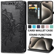 Embossed PU Leather Card Wallet Phone Case Cover For Moto G 5G/Stylus/Power/Play