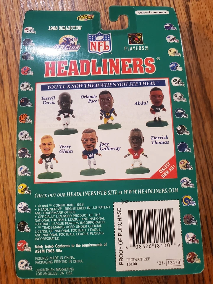 Figura de acción 1998 NFL Headliners de Terrell Davis Denver Bronco's Foto 2 de 2