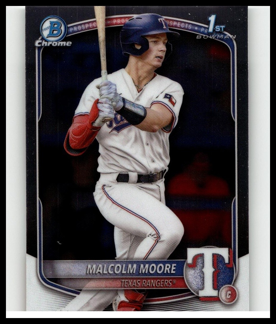 2025 1st Bowman Chrome Malcolm Moore #BCP-129 Rangers RC