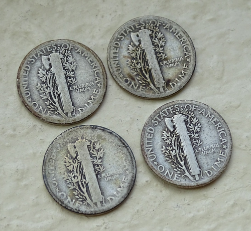 (4) Assorted Mercury Dimes / FedEx Free Shipping / DS414933_4md - Picture 7 of 10