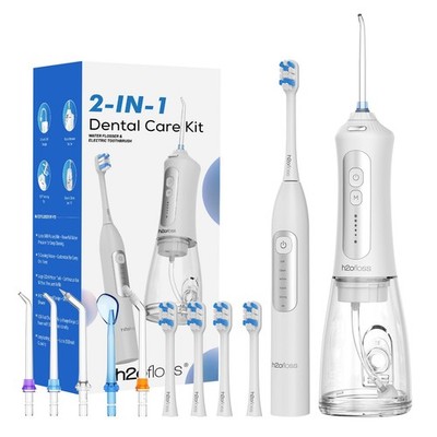 Sonic Electric Toothbrush and Water Flosser Combo, Rechargeable 2000mAh Tooth...