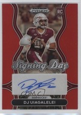 2025 Panini Prizm Draft Picks Signing Day Red 168/399 DJ Uiagalelei Auto 0y9k