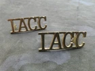2x British Indian Army Catering Corps IACC Shoulder Title WW2 era Badge