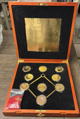 #ad #ad Boston Red Sox Commemorative Coin Set Gold Overlay and Fenway Dirt In Case $50.00