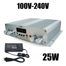 25W FM Radio Transmitter Stereo PLL Broadcast Station DC12V 6A 88MHz-108MHz New
