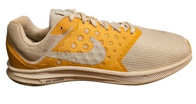 Nike Downshifter 7 Yellow White Running Sneakers 852466 Lace Up Women 12 Sporty