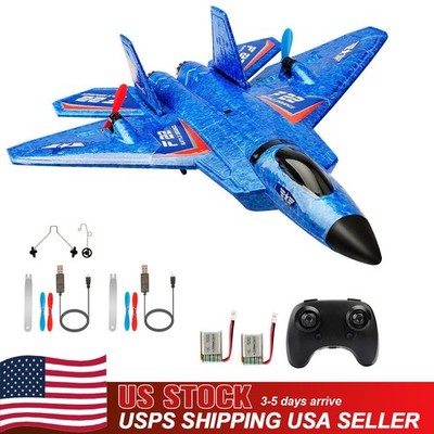 USA F22 Fighter 2.4G Plane Glider Remote Control Airplane Blue Fixed Wing Glider