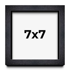 7x7 Shadow Box Frame Black | 1 Inches Deep Real Wood Farmhouse Shadowbox Display
