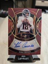 2025 Panini Select Kirk Cousins Signatures Maroon Prizm Auto /75 NFL Falcons!