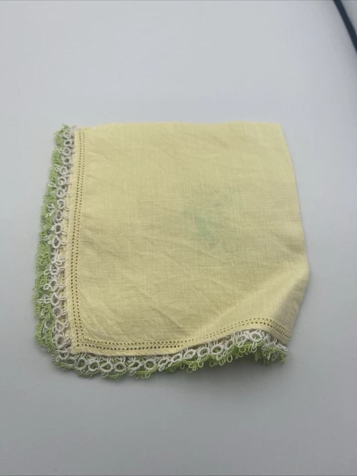 Лот из 10 винтажных носовых платков носовые платки с желтыми цветочными цветами носовые платки - Изображение 3 из 4