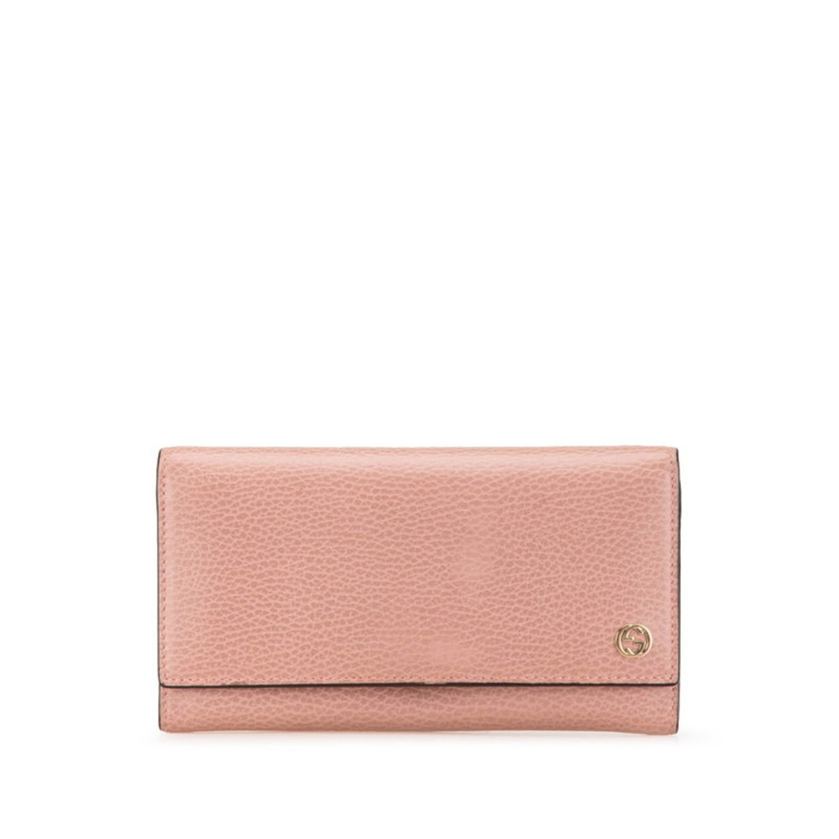 Gucci Interlocking G Long Wallet 449279 Pink Leather Women's
