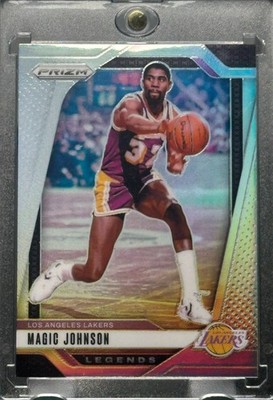 rare magic johnson cards MAGIC JOHNSON RARE HOLO REFRACTOR PRIZM INVESTMENT CARD LAKERS MINT