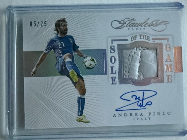 2015 Flawless Soccer Andrea Pirlo Sole Of The Game Auto Patch 05/25 Italy