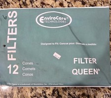 Envirocare Technologies Vacuum Filters Cone Filter Queen, Fits Concus Pour