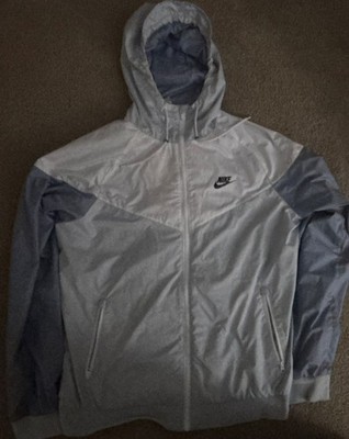Nike Windrunner Men's Gray Colorblock Hooded Full-Zip Windbreaker Jacket M