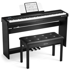 Black 88Key Weighted Graded Hammer Action Digital Piano Keyboard 3-Pedal w/Bench