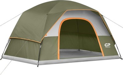 Coleman 8-Person Tenaya Lake Fast Pitch Cabin Camping Tent Closet, Light