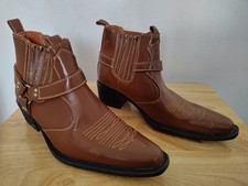 Mens brown leather boots uk size 7