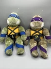 TMNT Vintage 15" Plush Playmates Mirage Studios SET of 2 Leonardo & Donatello
