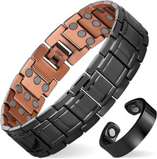 Copper Bracelet for Men, 3X Strength Magnetic Bracelet, 99.99 Pure Copper Jewel