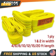 KODIAK  1/2" Width 1-Ply Web Sling Lifting Strap Twisted Eye - Various Length