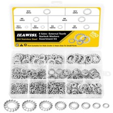 550Pc External Tooth Lock Washers Assortment Kit 304 Stainless Steel Star Washer
