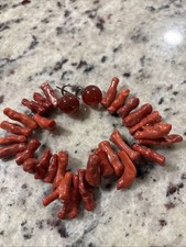 Red Coral Bracelet Large Genuine Coral Beads