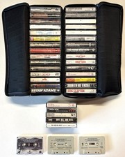 38x Rock/Metal Cassette Tape Lot w/ Cases Doors, Rolling Stones, Dire Straits