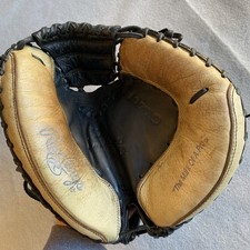 Rawlings Catchers Mitt Glove RCM30TMD 33  Lite Toe RHT Black Tan Leather