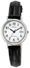 [Citizen Q&Q] Analog Waterproof Watch with Date Display, Leather Strap, D023-304
