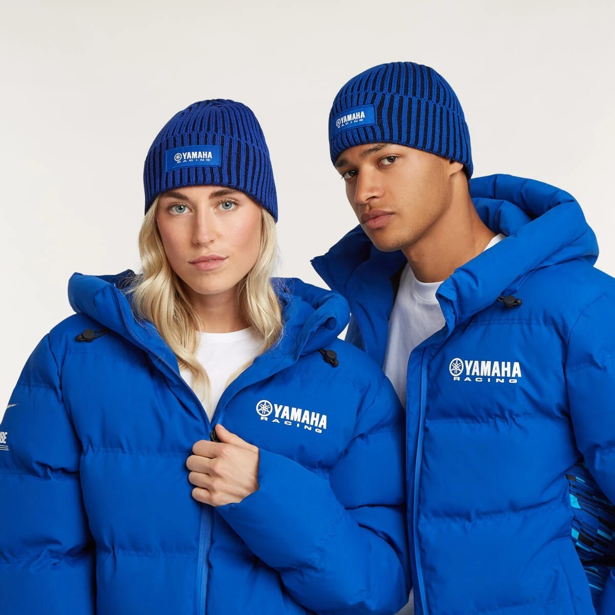NEW 2026 : Yamaha Team Beanie Adult Blue Cotton Winter Hat QMB-26FL3-E0-00