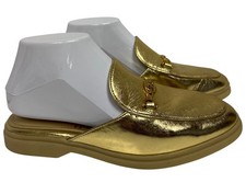 Sam Edelman Kira Bit Women's Shoes Gold Mule Loafers Slip On Size 7 NEW Metallic