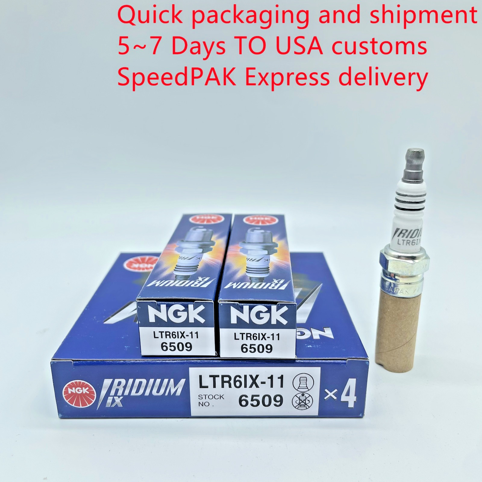6PCS OEM NGK #6509 LTR6IX-11 Iridium IX Spark Plugs For Ford Cadillac Chevrolet