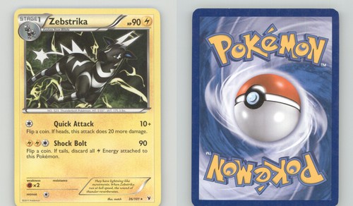 ZEBSTRIKA 36/101 RARE NOBLE VICTORIES POKEMON LIGHTLY PLAYED