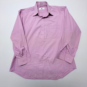 italo mondo men's dress shirt Italo Mondo Shirt Mens 18 36 37 Purple Pastel Solid Button Business Dress Shirt