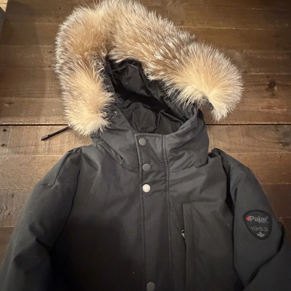 Pajar Canada Fur hood Parka Mens XL BLACK - Image 2 of 4