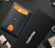 RFID Blocking Slim Men's Wallet with Money Clip and ID Window by TougherGun BLK