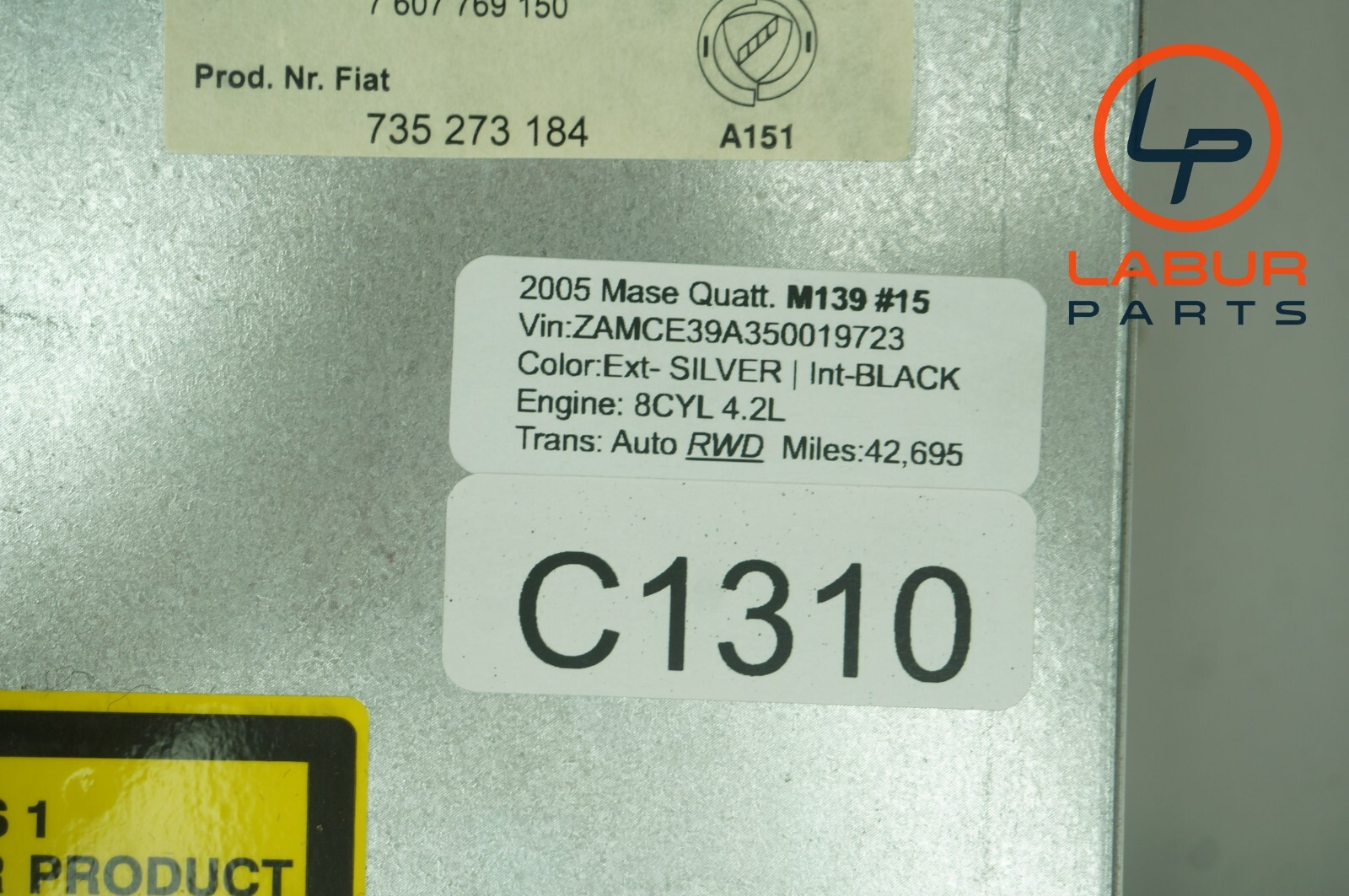 M139 03-08 Maserati Quattroporte BLAUPUNKT 5 Disk CD Changer Player C1310
