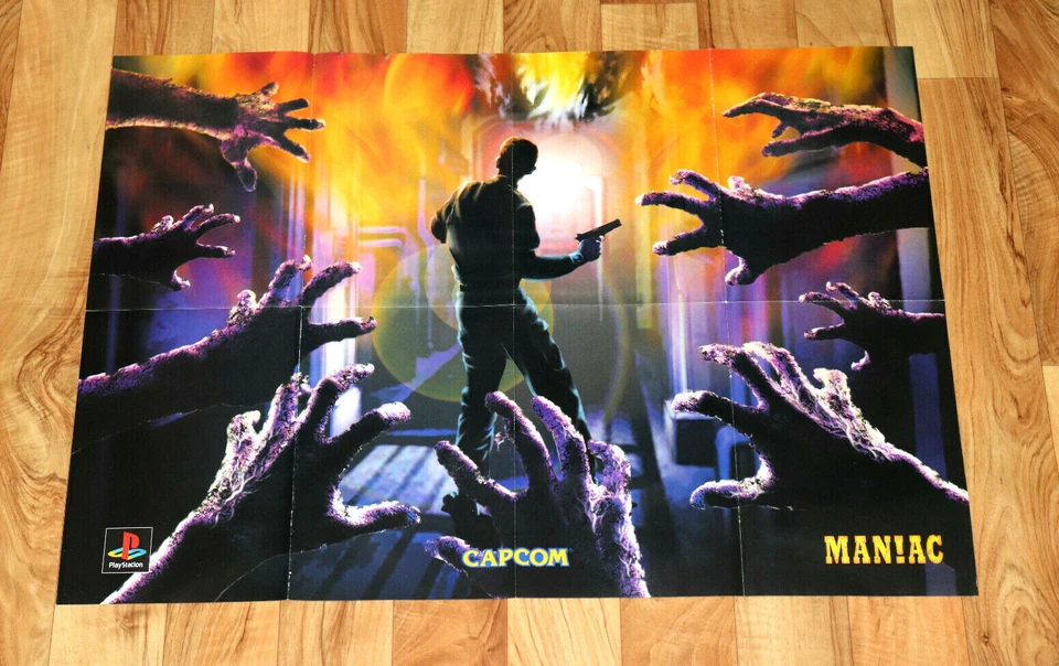 1996 Resident Evil Biohazard Capcom Extremely Rare Vintage Poster PS1 80x58cm - Image 2 of 4