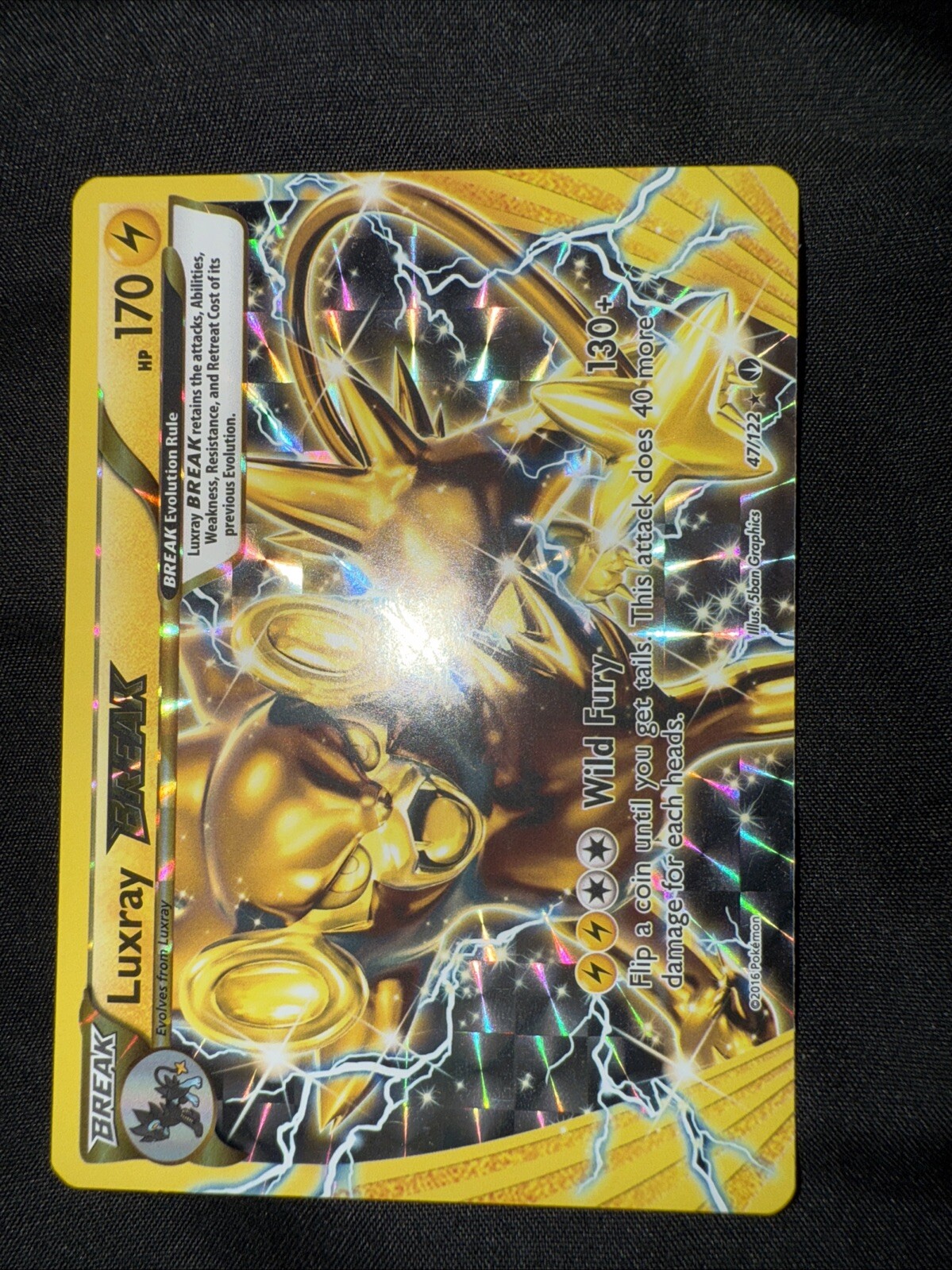Luxray BREAK 47/122 XY BREAKPoint Ultra Rare Holo Pokémon NM #1
