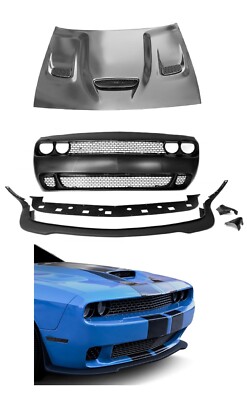 Motorhaube + Stoßstange Satz Für Dodge Challenger Srt Hellcat Aluminium 2008 -