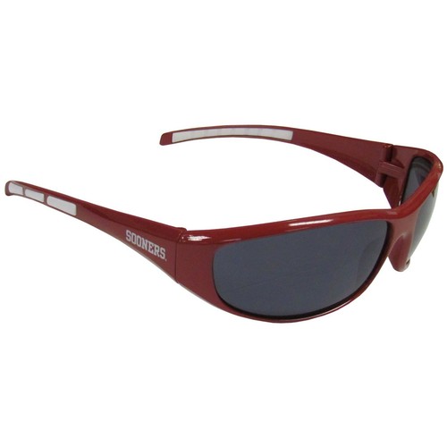 Oklahoma Sooners Wrap Sunglasses with Microfiber Bag NCAA Licensed Eyewear - Picture 2 of 3