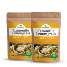 Camomile Lemongrass Loose Herbal Tea with Chamomile petals and Lemongress Leaves