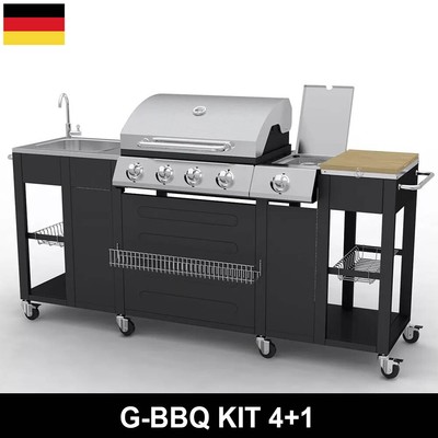 Gasgrill Grill Grillwagen Bbq Barbeque Gartengrill Gartenkuche Outdoor Kuche Neu Ebay