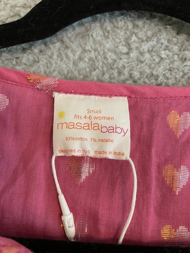 Cubierta de natación Masalababy para mujer s (4-6) cubierta metálica de bayas corazones rosas borla - Imagen 3 de 9